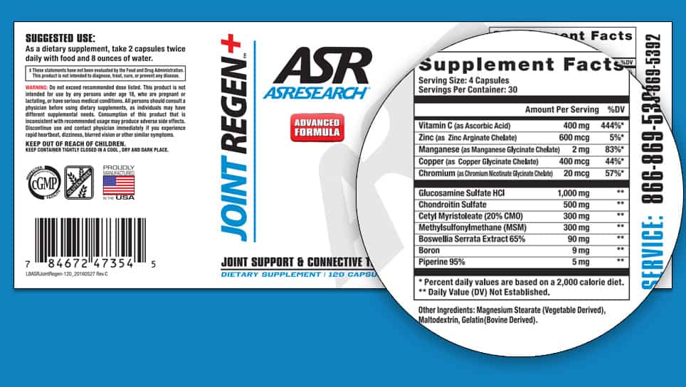 ASR Joint Regen dosage