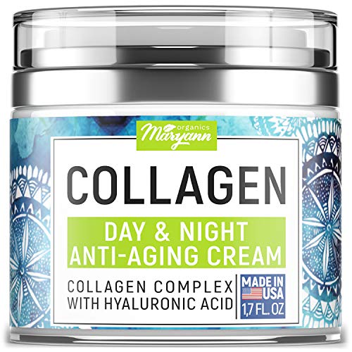MARYANN Organics Collagen Cream - Anti Aging Face Moisturizer - Day & Night - Made in USA - Natural. 