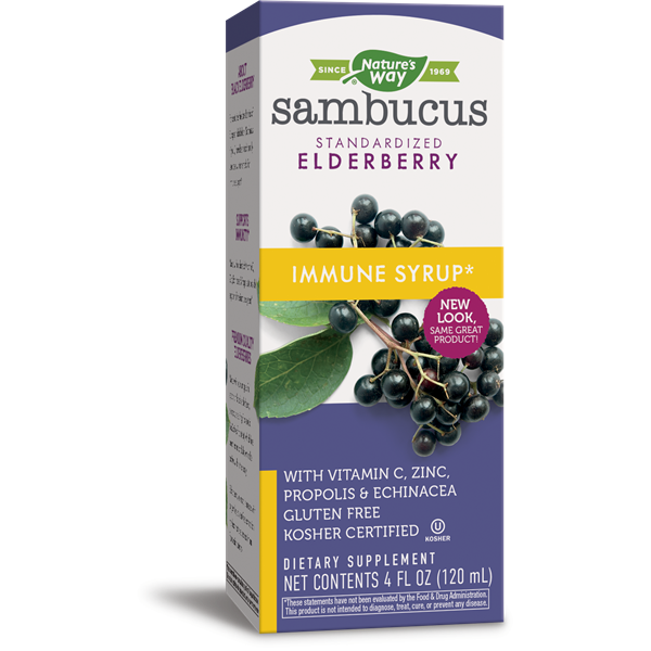 Nature's Way Sambucus Elderberry Immune Syrup - 4 Fl Oz