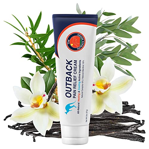 Outback Pain Relief Cream - Natural Heating & Cooling Active Ingredients-Backache, Arthritis, Strains, Bruises & Sprains Relief-Joint & Muscle Therapy-Natural Camphor 6% & Natural Menthol 16%- 2oz. Cover