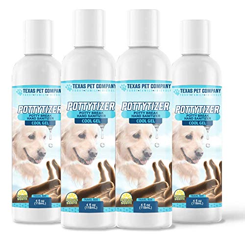 Texas Pet Company Pottytizer Hand Sanitizer Gel Travel Size 4oz Bottle Cover