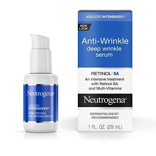 Neutrogena Ageless Intensives Anti-Wrinkle Retinol Serum, Deep Wrinkle Daily Serum with Retinol SA, Vitamin E, and Vitamin A, Anti-Wrinkle Serum Treatment, 1 fl. oz ; Visit the Neutrogena Store