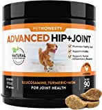 PetHonesty Advanced Hip & Joint, Dog Joint Supplement Support for Dogs with Glucosamine Chondroitin, MSM, Turmeric, Glucosamine for Dogs Soft Chews, Pet Joint Support and Mobility (Chicken)